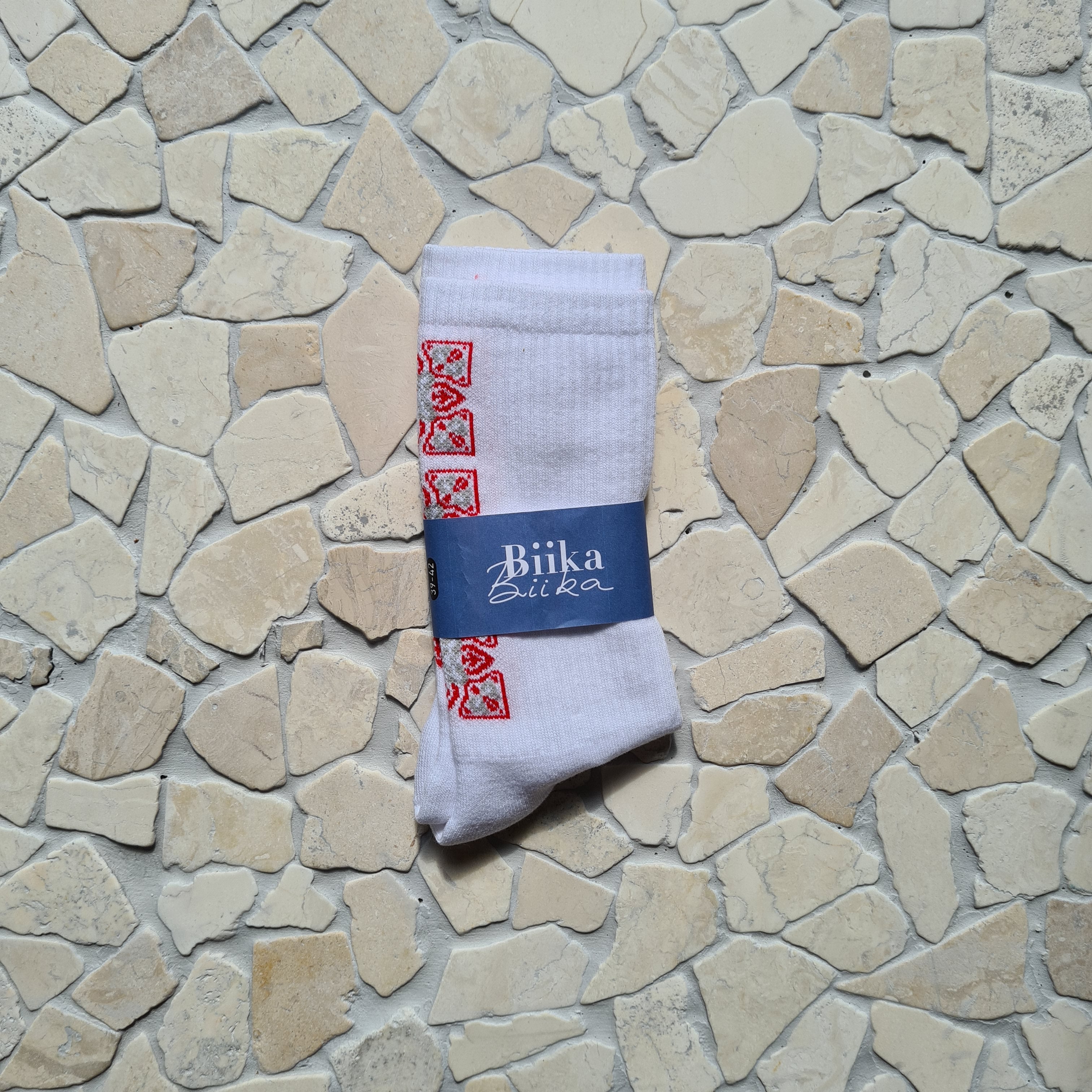 Biika Crew Socks - Rot (1er Pack)