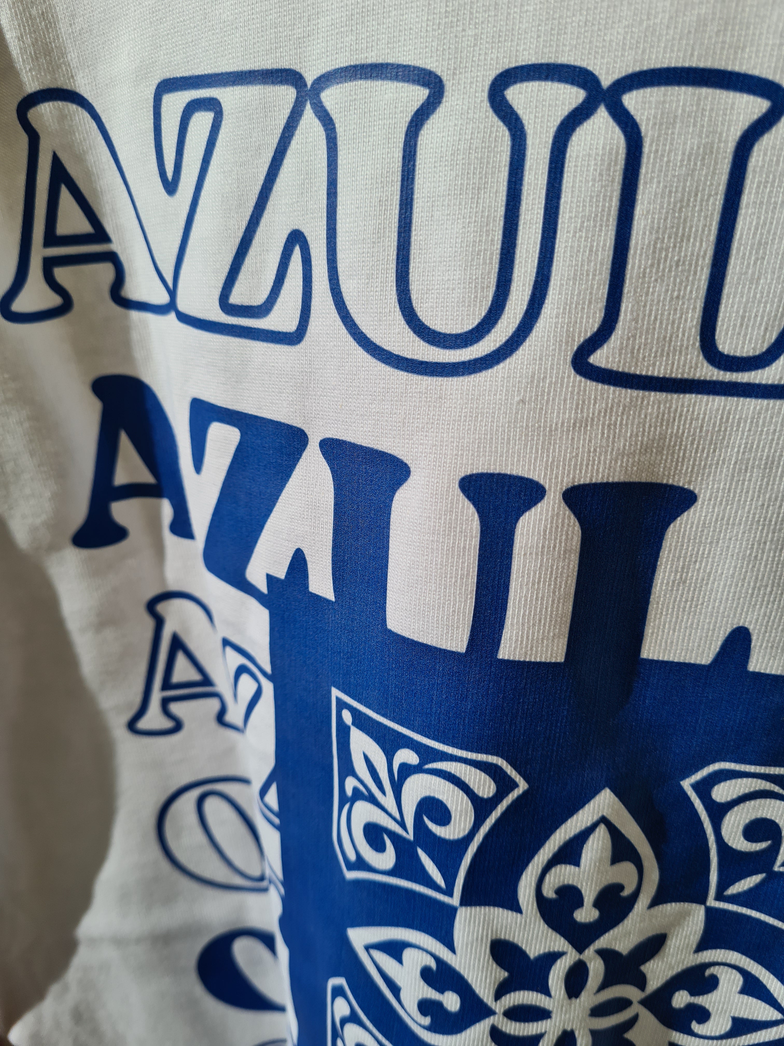 Azulejo Heavy Oversized White T-Shirt