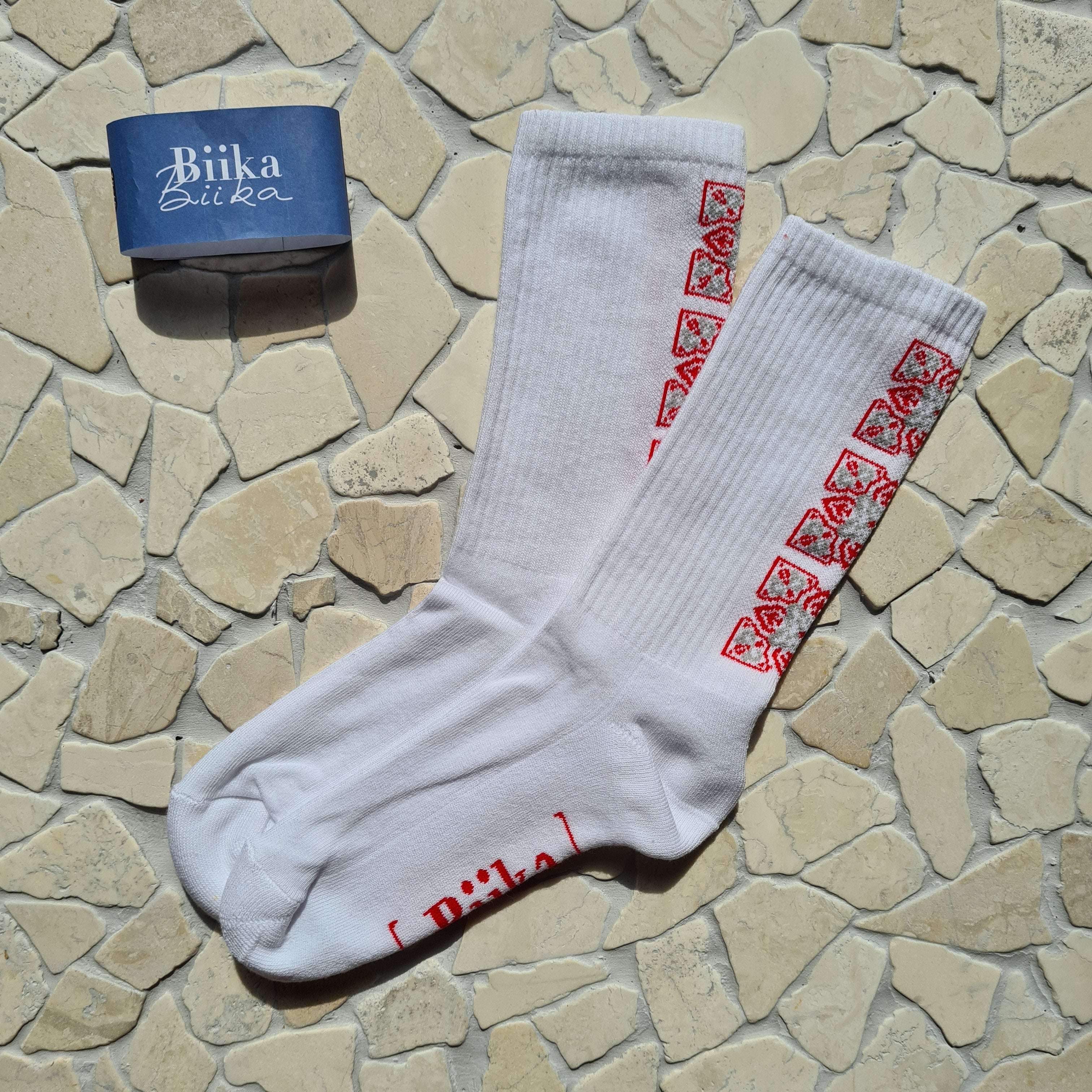 Biika Crew Socks - Rot (1er Pack)