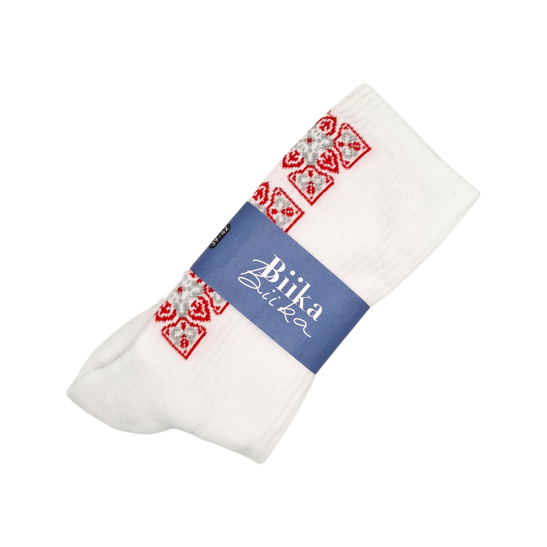 Biika Crew Socks - Rot (1er Pack)