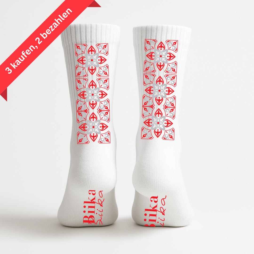 Biika Crew Socks - Rot (1er Pack)
