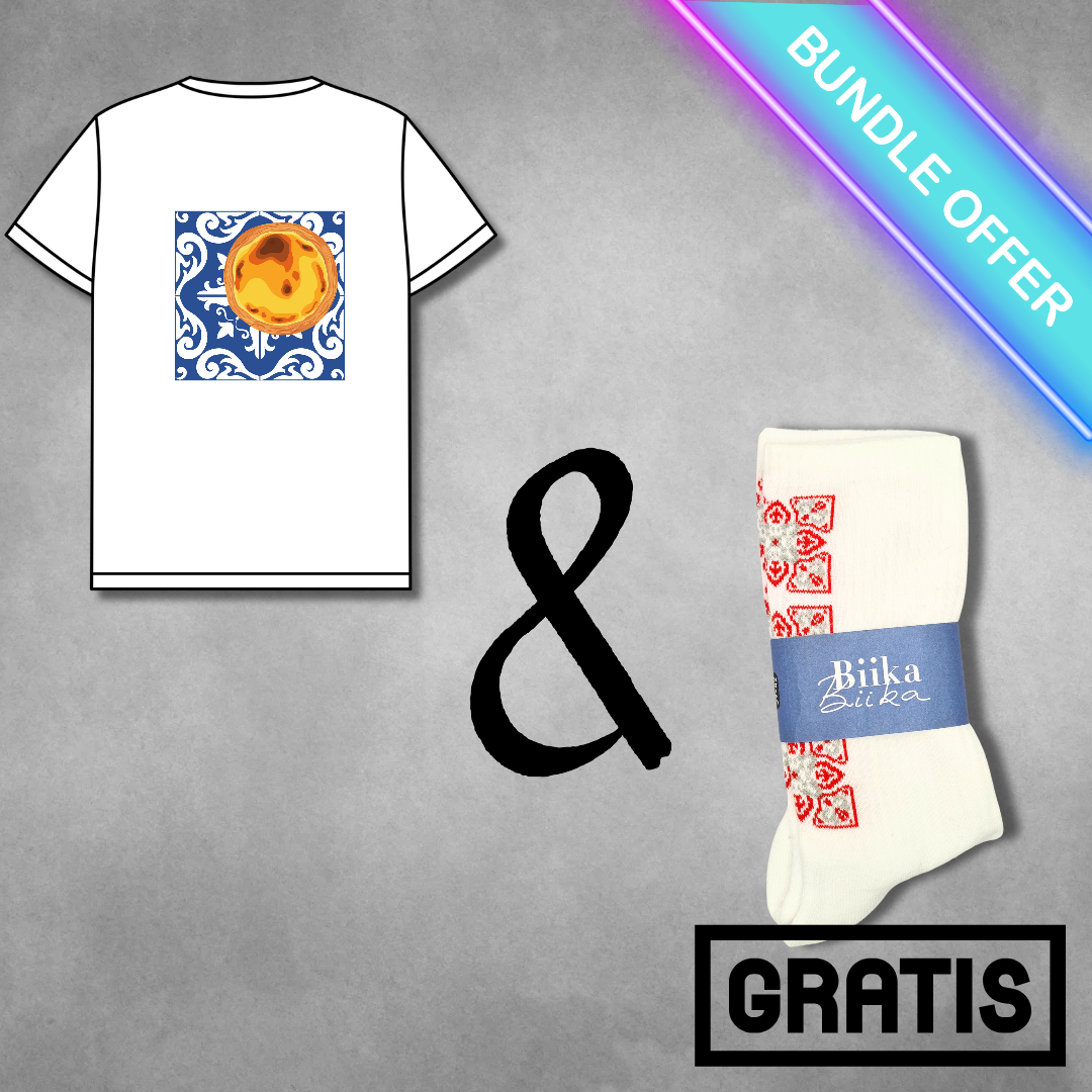 Bundle 6 -  Pastel de Nata T-Shirt & Crewsocks (Rot)